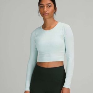 lululemon athletica Mint Long Sleeve Crop Top 12